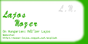 lajos mozer business card